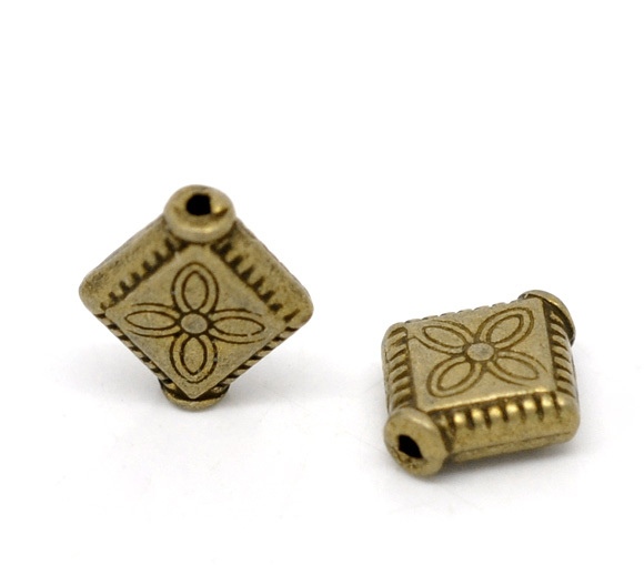 Bronze Diamond Shape Bead